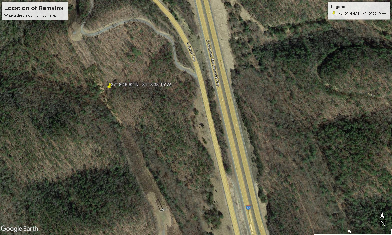 Location - unidentified remains